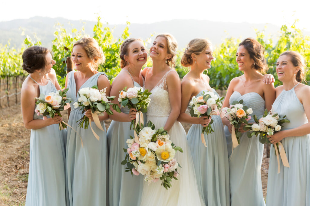 Sonoma elopement couple vows in vineyard