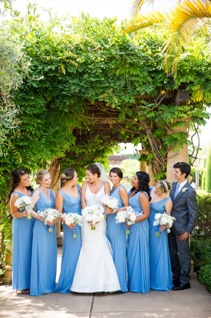 bridal party at estate yountville