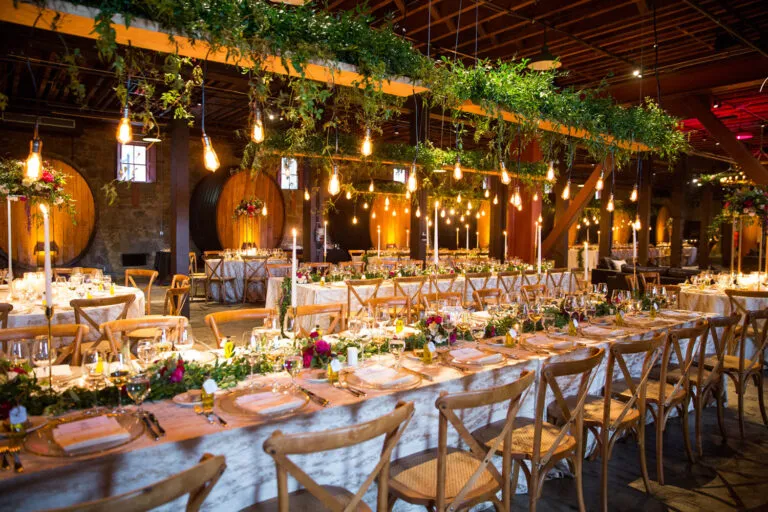 tablescape of wedding at CIA