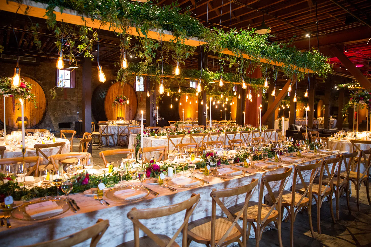 tablescape of wedding at CIA