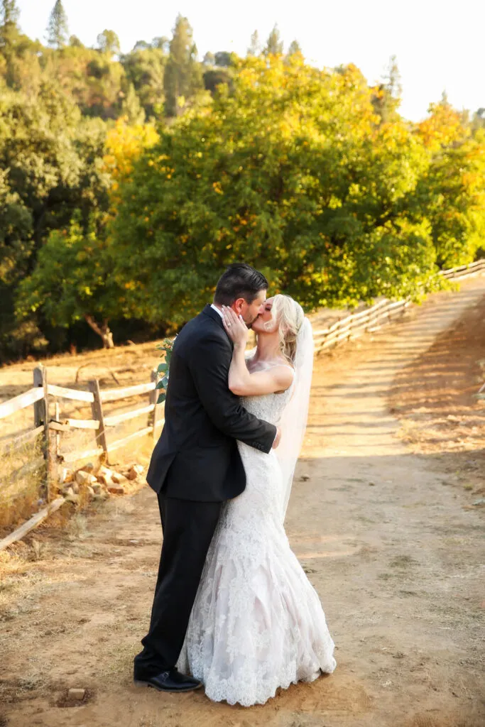 bride and groom in sonoma vineyard wedding