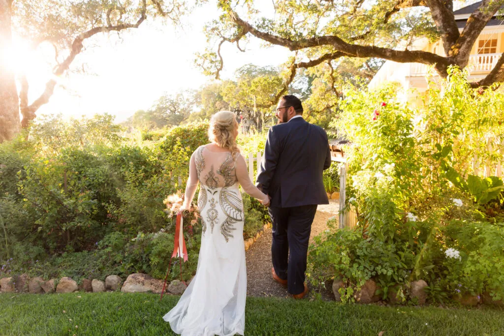 couple walking at beltane ranch