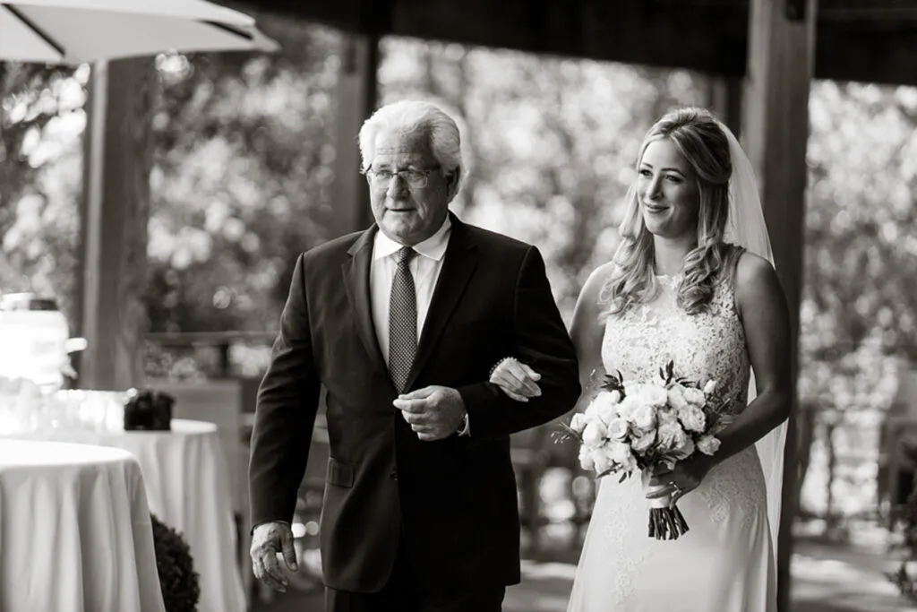 bride walking down aisle